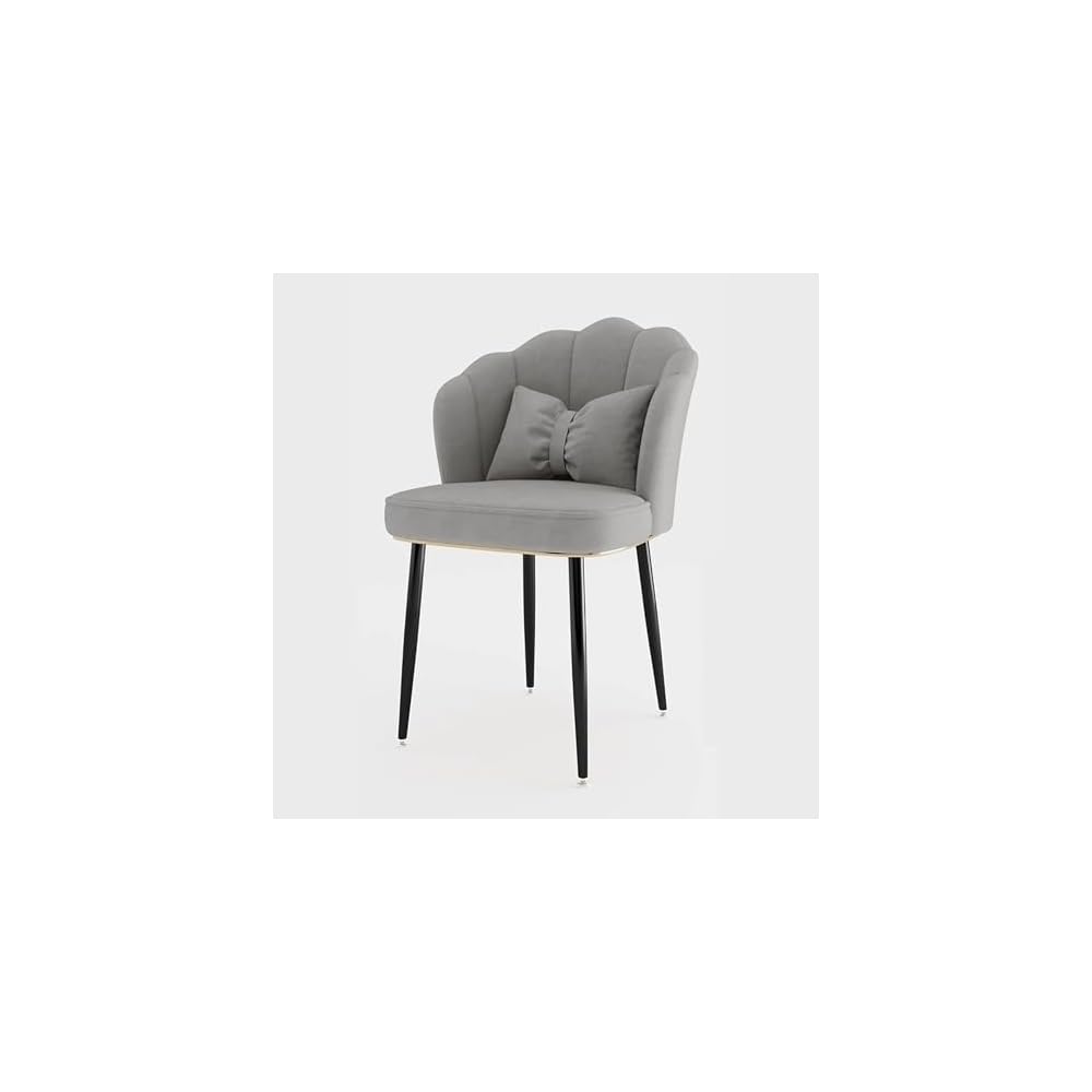 Pink Makeup Vanity Chair with Metal Legs, Backrest, Comfortable Seating for Living Room, Makeup Room, Beauty Salon, Stylish Decor, Modern Design