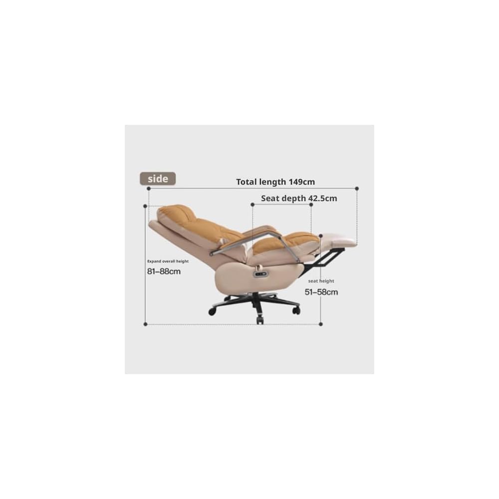 Office Chair Electric Massage Office Chair Ergonomic Reclining Leather Executive Chair for Long Sitting Comfort Adjustable