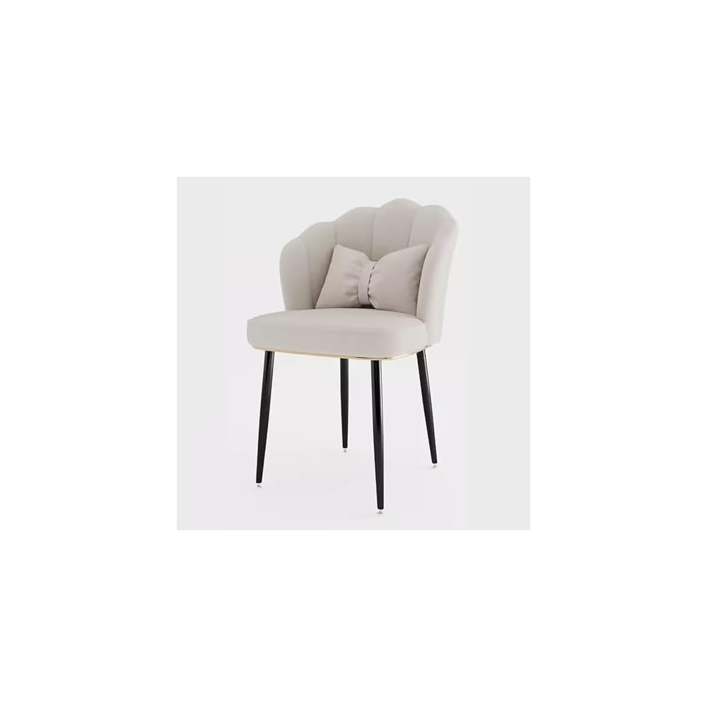 Pink Makeup Vanity Chair with Metal Legs, Backrest, Comfortable Seating for Living Room, Makeup Room, Beauty Salon, Stylish Decor, Modern Design