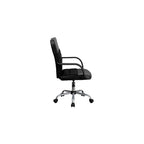 Emma + Oliver Mid-Back Black Mesh Executive Office Chair with Arms