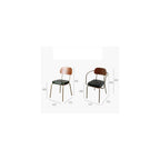 Industrial American Household Retro Iron Soft Package Backrest Armchair Restaurant Bar Chair(D)