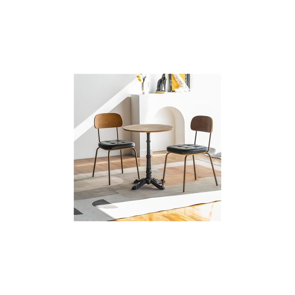 Industrial American Household Retro Iron Soft Package Backrest Armchair Restaurant Bar Chair(D)