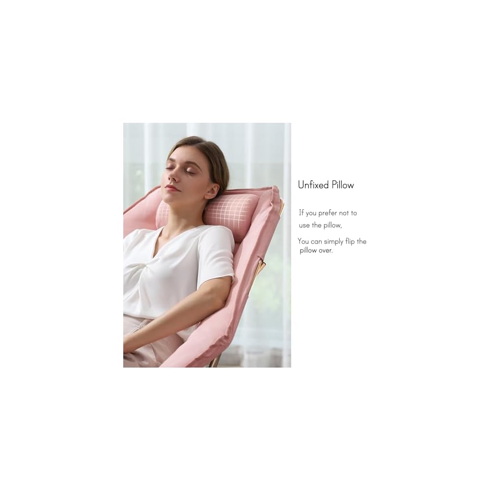 Hexagon Foldable Living Room Chair, Saucer Chair for Adults, Comfy Bedroom Lounge Chair, Moon Chair, Lazy Folding Chair for Dorm Rooms(Ottoman-Pink)