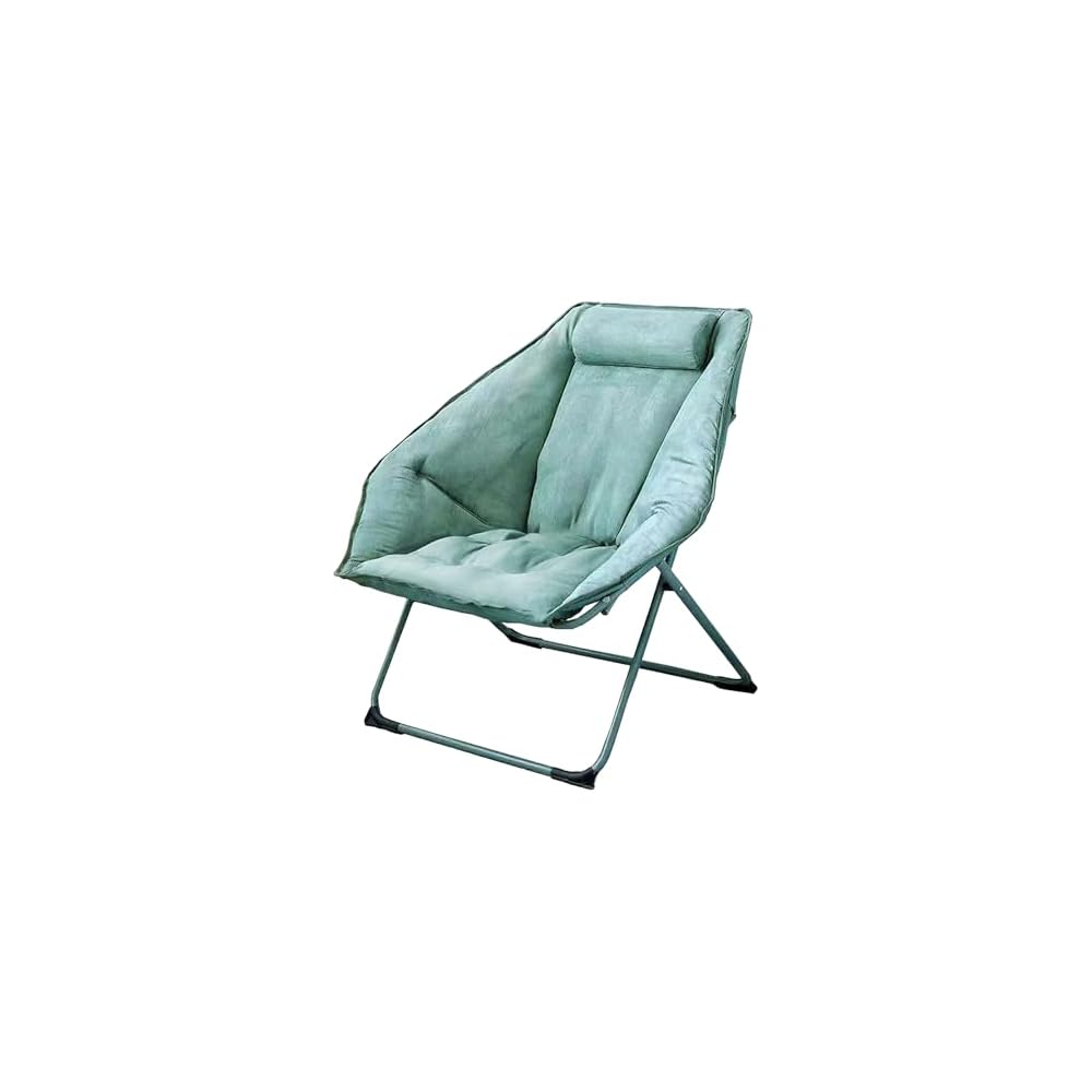 Hexagon Foldable Living Room Chair, Saucer Chair for Adults, Comfy Bedroom Lounge Chair, Moon Chair, Lazy Folding Chair for Dorm Rooms(Ottoman-Pink)