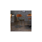 Industrial American Household Retro Iron Soft Package Backrest Armchair Restaurant Bar Chair(D)