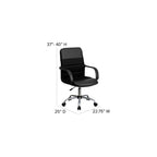Emma + Oliver Mid-Back Black Mesh Executive Office Chair with Arms