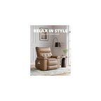 GarveeHome Electric Swivel Massage Chair, Power Rocking Recliner with Vibration and Heating, Overstuffed PU Leather Single Sofa with USB Port and Storage, Glider for Living Room Nursery