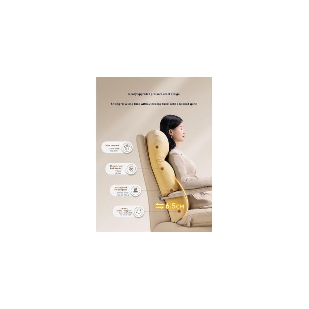 Office Chair Electric Massage Office Chair Ergonomic Reclining Leather Executive Chair for Long Sitting Comfort Adjustable