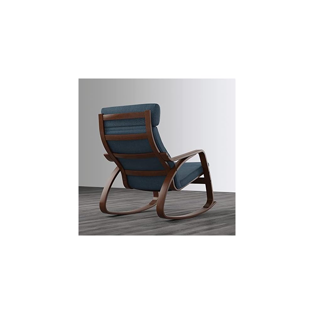 ProTuning POÄNG Rocking-chair, brown/Hillared dark blue
