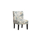Roundhill Furniture Capa Print Fabric Armless Contemporary Accent Chair, Script