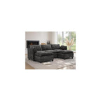 Cloud Modular Sectional Sofa, U-Shaped Deep Seat Oversized Couch for Large Living Room, Pet-Friendly Chenille Fabric Sofa Set with Ottoman for Family Movie Nights
