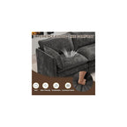 Cloud Modular Sectional Sofa, U-Shaped Deep Seat Oversized Couch for Large Living Room, Pet-Friendly Chenille Fabric Sofa Set with Ottoman for Family Movie Nights