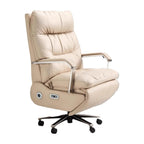 Office Chair Electric Massage Office Chair Ergonomic Reclining Leather Executive Chair for Long Sitting Comfort Adjustable