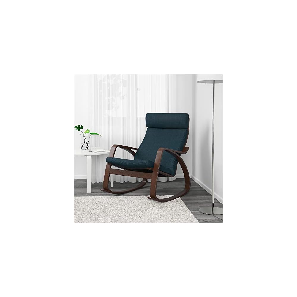 ProTuning POÄNG Rocking-chair, brown/Hillared dark blue