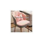 Pink Makeup Vanity Chair with Metal Legs, Backrest, Comfortable Seating for Living Room, Makeup Room, Beauty Salon, Stylish Decor, Modern Design