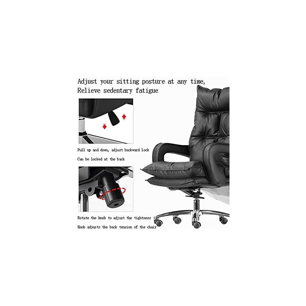 Office Chair Gameschair Leather Boss Chair Office Chair Business Swivel Chair Lift Executive Chair Ergonomic Computer Home Reclining Lounge Chair