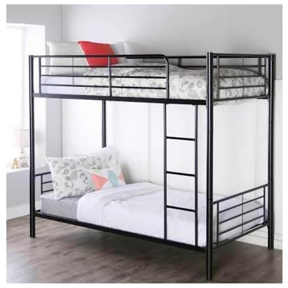 Bonnlo Metal Triple Bunk Bed Twin Over Twin Over Twin,3 Bunk Beds with Shelves for Kids,Teens and Adults, Detachable 3 Person Bed, No Box Spring Needed,Pink