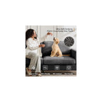 Tbfit 85" Corduroy Couch for Living Room, 3 Seater Mid Century Modern Sofa with Spring Cusions & Extra Deep Seat for Bedroom, Small Comfy Upholstered Couches Easy Assembly with Solid Wood Legs, Grey