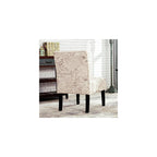 Roundhill Furniture Capa Print Fabric Armless Contemporary Accent Chair, Script