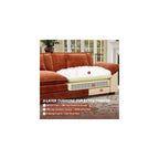 CDCASA 86" Modular Sectional Sofa, Comfy L-Shaped Cloud Couch with Movable Ottoman, 3-Seater Chenille Deep Seat Modern Sofa Couch for Living Room, Terracotta Orange