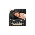 HABUTWAY 94" L-Shape Modular Sectional Sofa Couch for Living Room, No Assembly Required, Boneless Couch with Deep Seat for Living Room Bedroom, No Assembly Required (Black,Left)