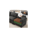 Cloud Modular Sectional Sofa, U-Shaped Deep Seat Oversized Couch for Large Living Room, Pet-Friendly Chenille Fabric Sofa Set with Ottoman for Family Movie Nights