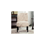 Roundhill Furniture Capa Print Fabric Armless Contemporary Accent Chair, Script