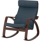 ProTuning POÄNG Rocking-chair, brown/Hillared dark blue