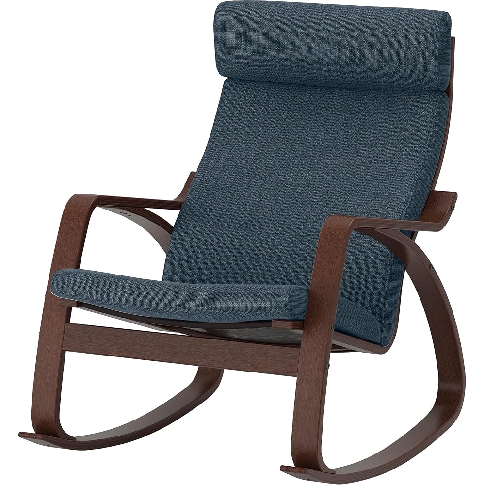 ProTuning POÄNG Rocking-chair, brown/Hillared dark blue